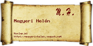Megyeri Helén névjegykártya